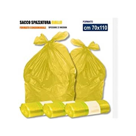 verbano plast snc di SACCHI IMMONDIZIA GIALLI Cm.74x110 Gr.45 Pz.250 verbano plast snc di - 44116 - F001423