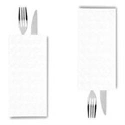 45438 - busta portaposate bianco tovagliolo 2v 40x40 pz500