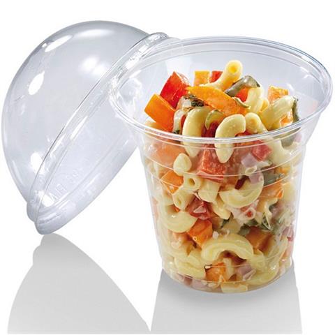 scatolificio del gar SALAD SHAKER BIODEGRADABILE in PLA TRASPARENTE Ml.200 (alla tacca) Pz.1000 scatolificio del gar - 45062 - F001276