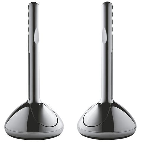  SCOPINO e PORTASCOPINO TERRA CROMATO SILVER - Linea STERLING  - 41417 - F001396