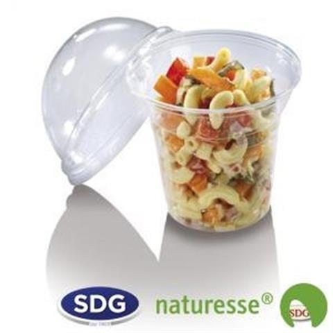 scatolificio del gar SHAKER DE SALADA BIODEGRADÁVEL em PLA TRANSPARENTE 400 ml 1000 peças scatolificio del gar - 44458 - F001276