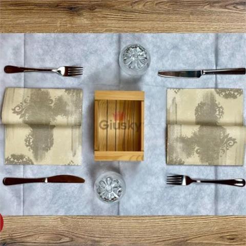  TOVAGLIA TETE AU TETE FIESTA PERLA Cm.50x120 Pz.200  - 44418 - F000017