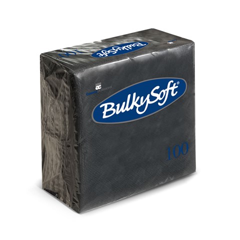 BulkySoft GUARDANAPOS PRETOS 2 folhas 24x24 cm 2000 peças BulkySoft - 45418 - F001178