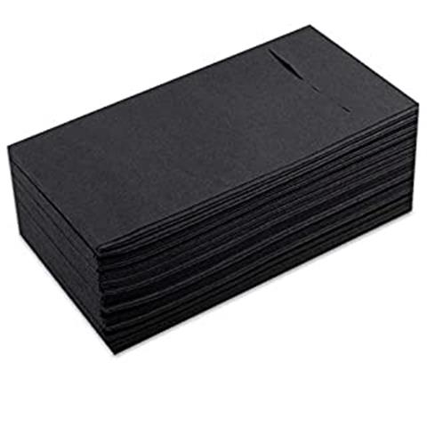  TOVAGLIOLI AIRLAID LIGHT NERO POCKET UNITO Cm.40x40 Pz.800  - 44465 - F000017