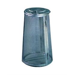 500613 - trespolo pattumiera zincato con coperchio lt110