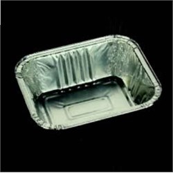 BANDEJAS DE ALUMINIO CON BORDE "G" R12-110-R30G (1 porción) Mm.150x125x44 Pcs.10