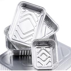 VASCHETTE ALLUMINIO BORDO "G" R36-R84G-117 (5porz) Mm.268x210x49 Pz.600