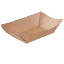 44852 - vaschette biodegradabili in bioplat porta fritto avana mm138x68x45 pz300