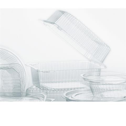  VASCHETTE per MICROONDE con COPERCHIO Mm.223x150 h.48 Cc.700 Pz.200  - 45283 - F001606