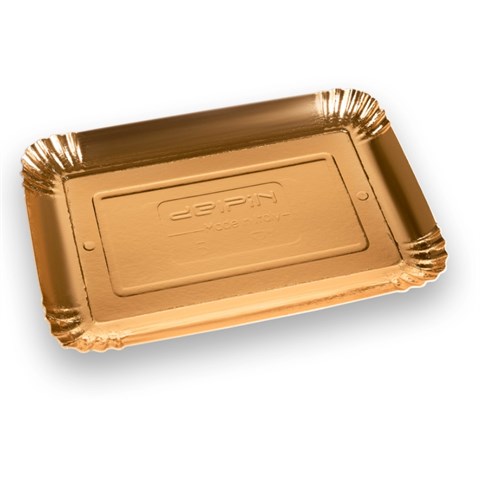 DELPIN BANDEJAS RECTANGULARES DORADAS n°7 Cm.25,5x33 Kg.10 DELPIN - 42315 - F001292